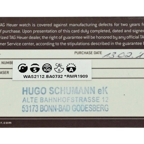 Men's Tag Heuer 39mm Carrera Auto Calibre 6 White Dial SS Watch! WAS2112.BA0732! - Picture 10 of 11